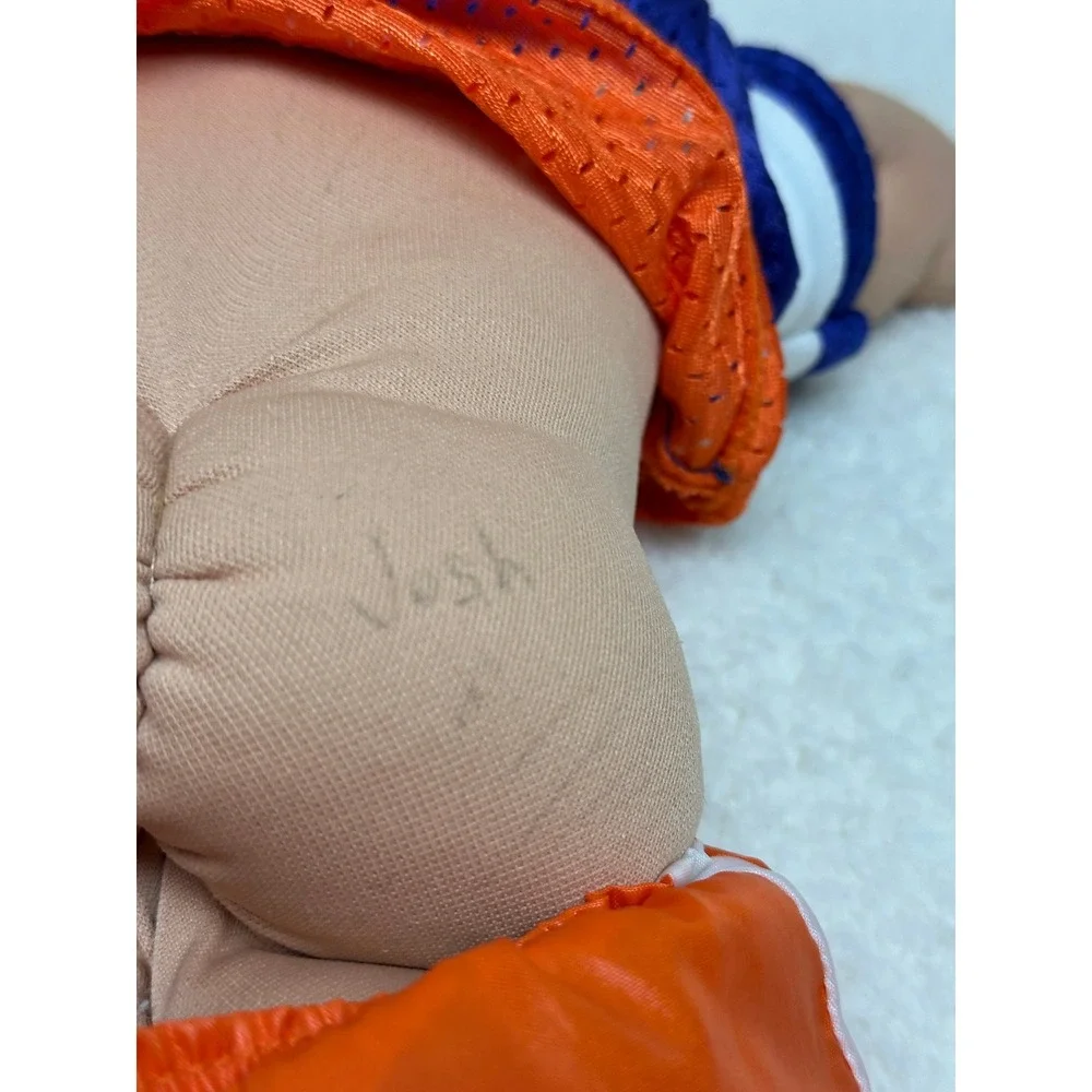 Cabbage Patch Kids Doll Brown Hair Purple Orange Jersey Xavier Roberts 15